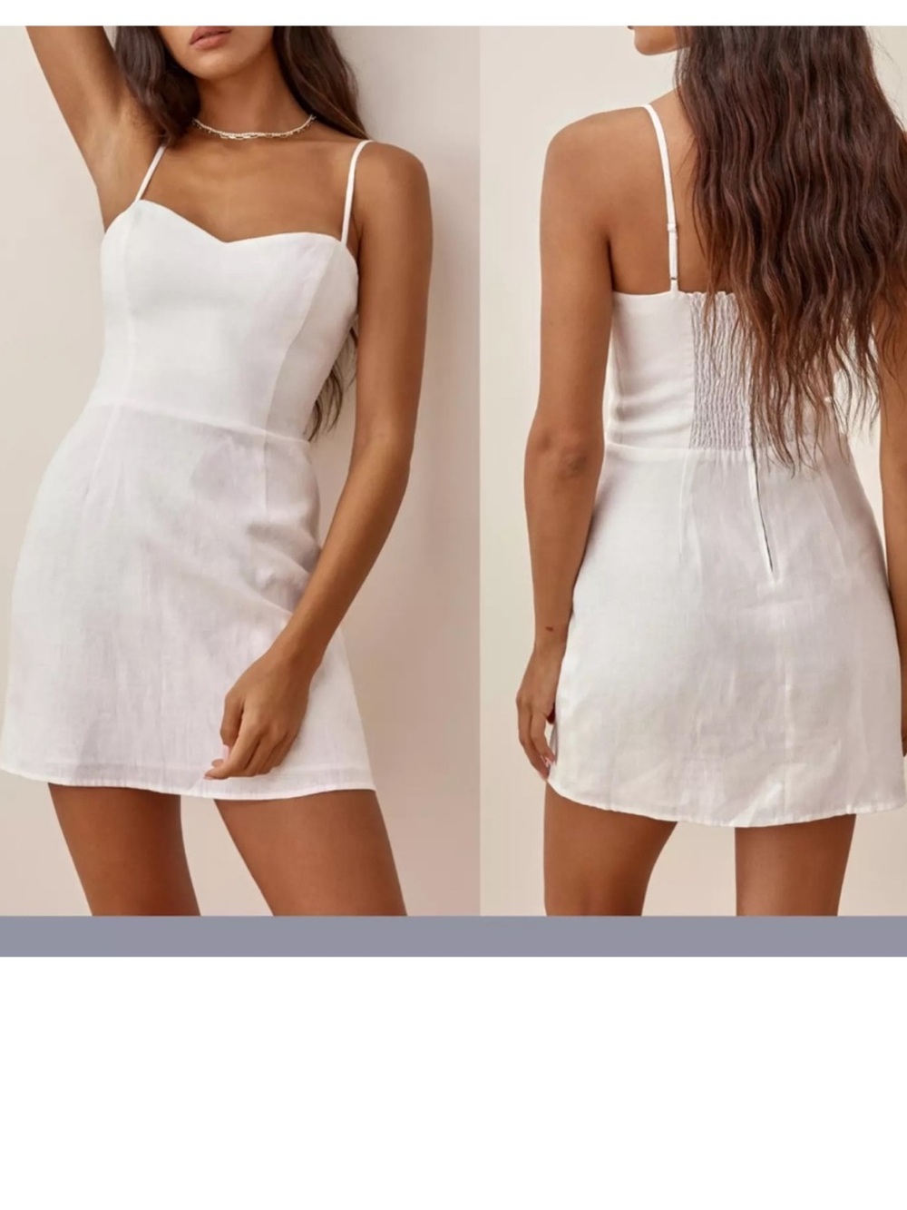 Reformation Holt 100% Linen Mini Dress